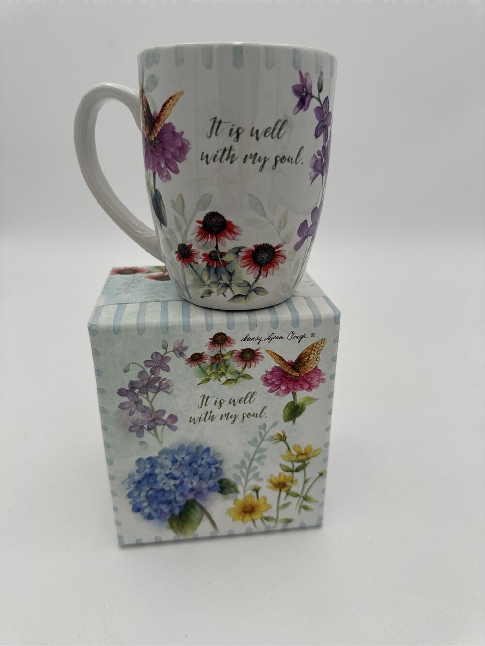 Sandy Clough/Faithfully Yours Coffee Mug It Is Well With My Soul NIB